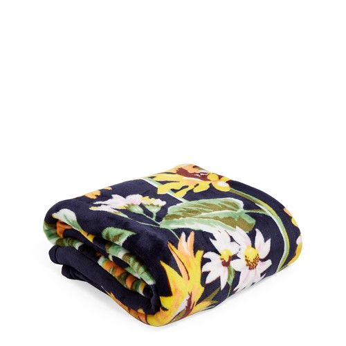 Plush Throw Blanket in Sunflowers